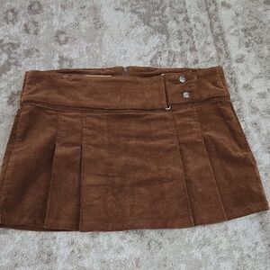 I.C.E Jeanswear Brown Corduroy Mini Skirt Size 11